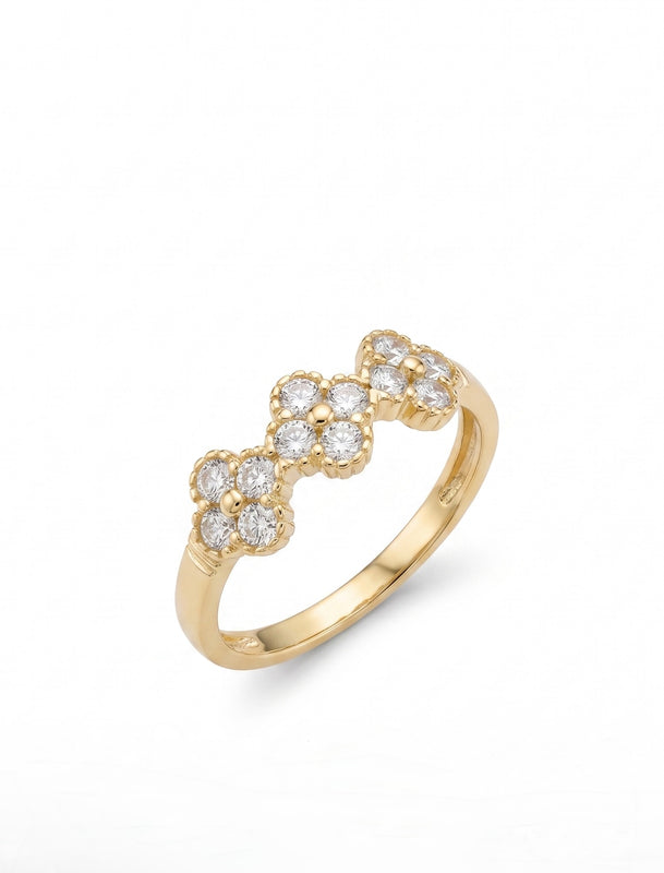 ANILLO TREBOL CRISTAL