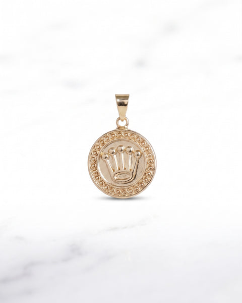 DIJE MEDALLA CORONA LISA RX 1.8CM
