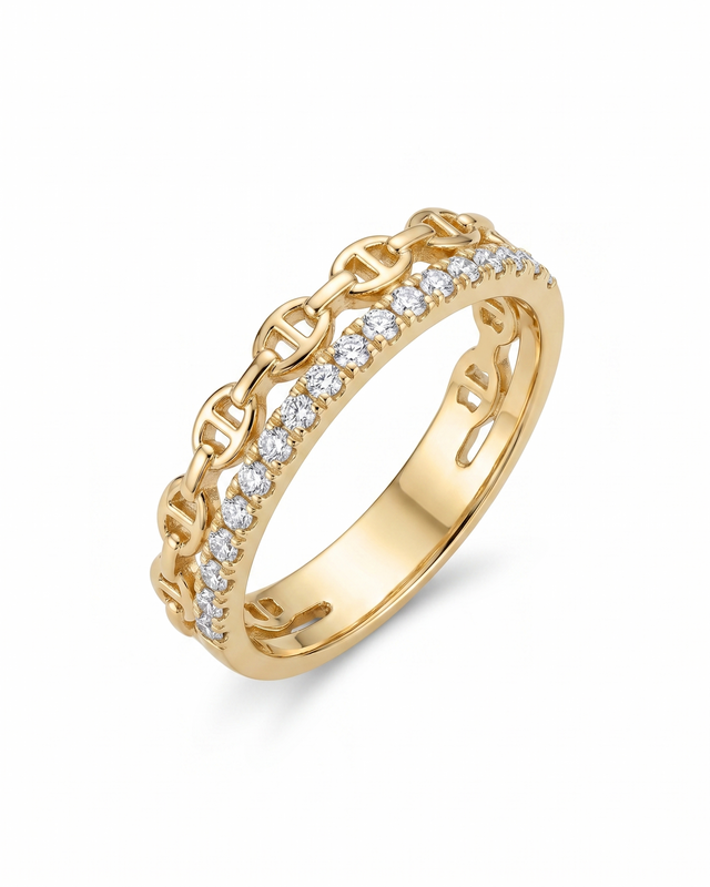 ANILLO TIPO GUCC SEGUIDO CRISTAL