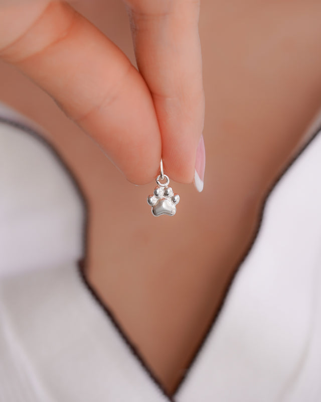DIJE MINI HUELLA 7MM PLATA ITA
