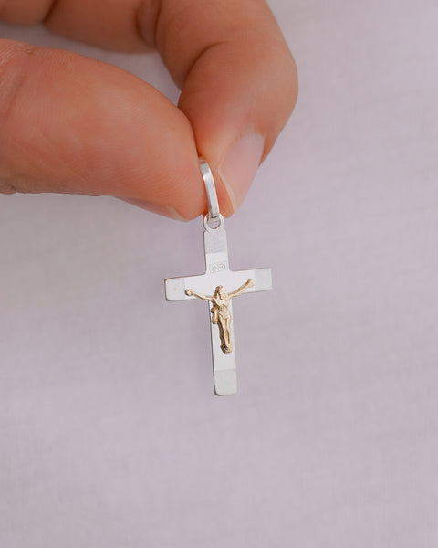 DIJE CRISTO PLANO 3.8CM PLATA ITA