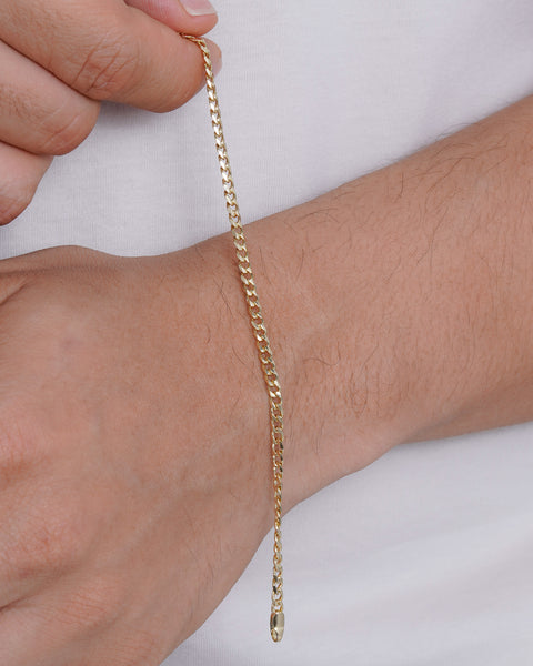 PULSERA CUBANA CLASICA 3MM 21CM