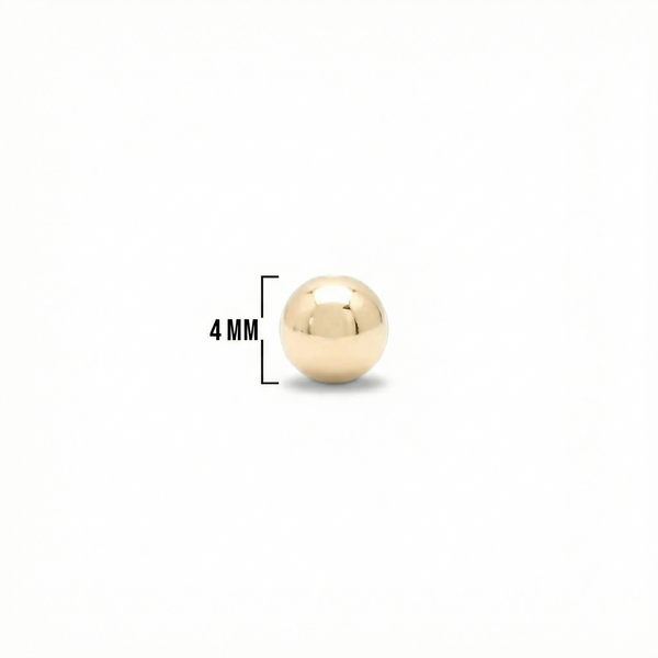 BALIN LISO DORADO 4MM (UNIDAD O PAQUETE)