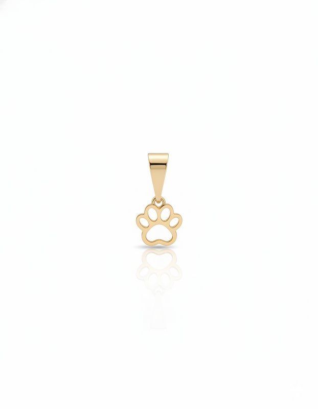 DIJE HUELLITA DOG GOLD 1.2CM