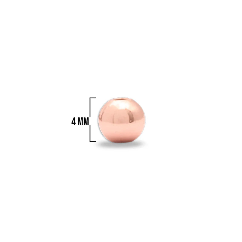 BALIN LISO ROSADO 4MM (UNIDAD O PAQUETE)