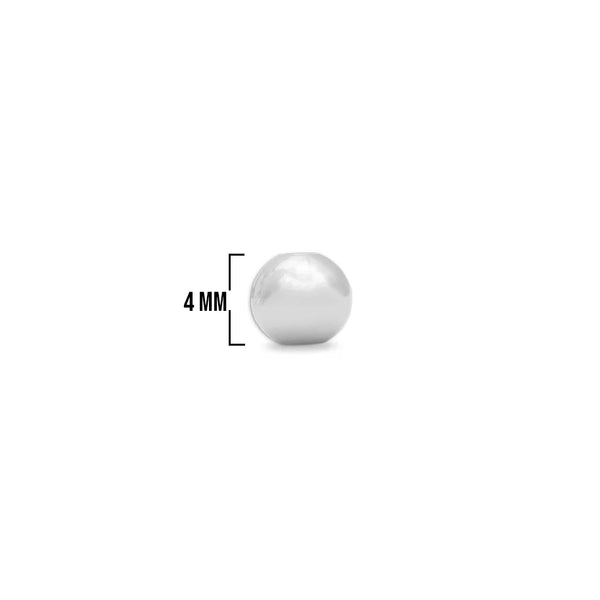BALIN PLATEADO 4MM LISO